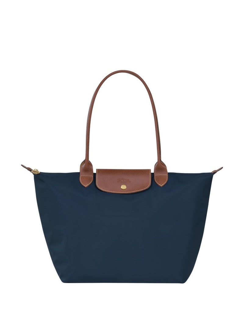 Longchamp women's large tote bag, handbag, shoulder bag, navy blue classic style Topic  - Image 1