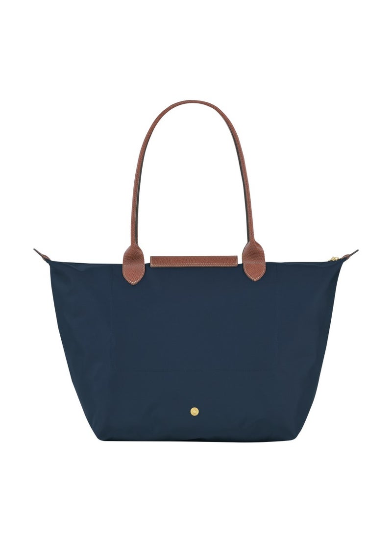 Longchamp women's large tote bag, handbag, shoulder bag, navy blue classic style Topic  - Image 4