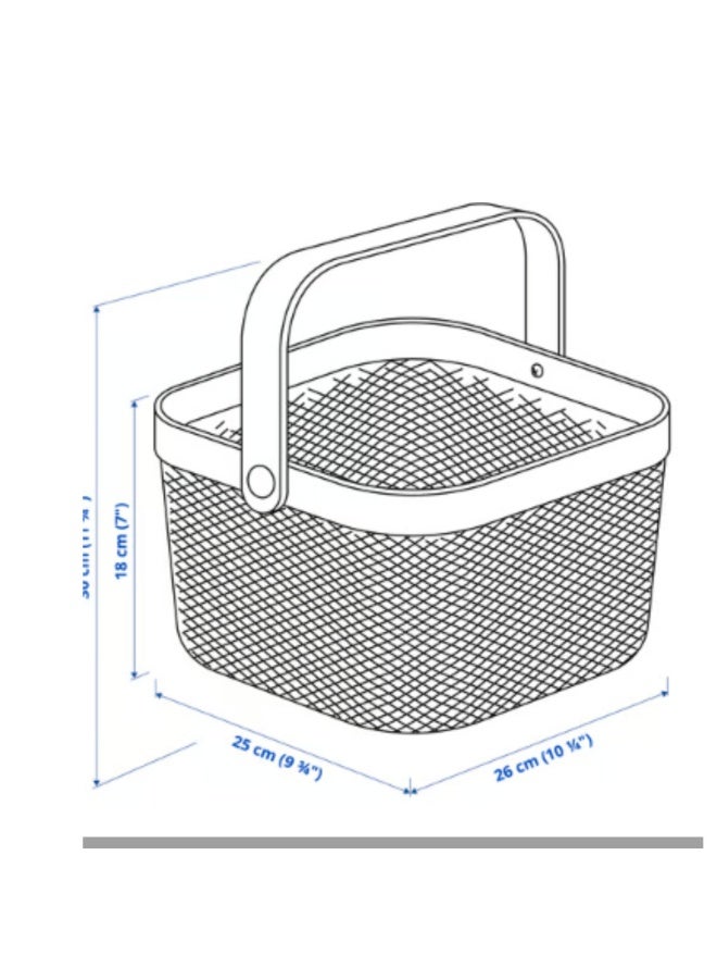 RISATORP Basket, pink, 25x26x18 cm - Image 4