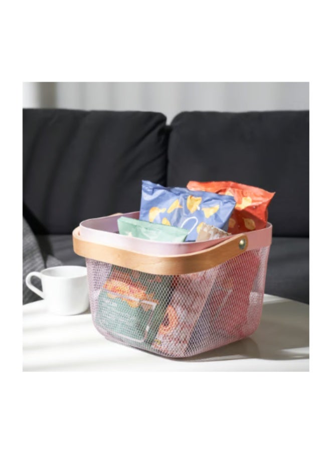 RISATORP Basket, pink, 25x26x18 cm - Image 2