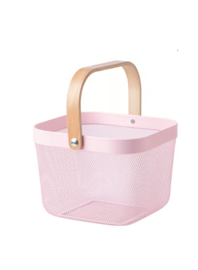 RISATORP Basket, pink, 25x26x18 cm - Image 1