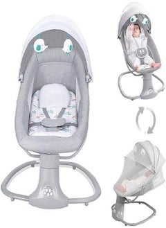 Mastela 3-In-1 Multi-Functional Baby Bassinet Swings With Remote Control And 5 Adjustable Speeds, Upto 36 Months, Grey  - Image 2