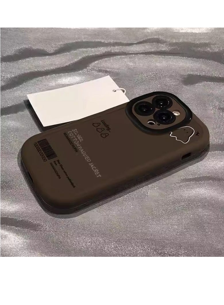 NIBEMINENT Minimalistic Little Ghost Protective TPU Case Cover For iPhone 16 Plus, Military Green