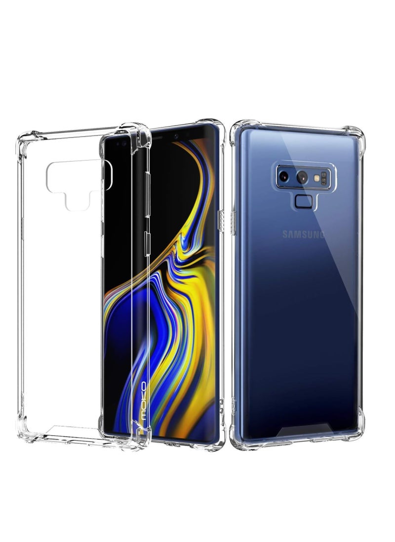 (Samsung Galaxy Note 9) Clear Case Soft TPU Silicone Bumper Reinforced Corner Full Camera Protection Transparent Cover