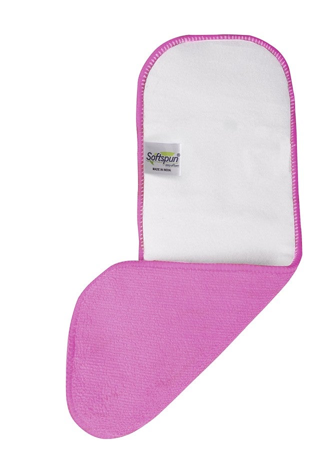 SOFTSPUN Microfiber 4 Layer Baby Pocket Diaper Inserts Pack of 4 Small Size Pink Age 0-3 Months Washable Reusable Ultra Absorbent Super Soft & Comfortable for Babies Skin of Newborn Baby. - Image 4