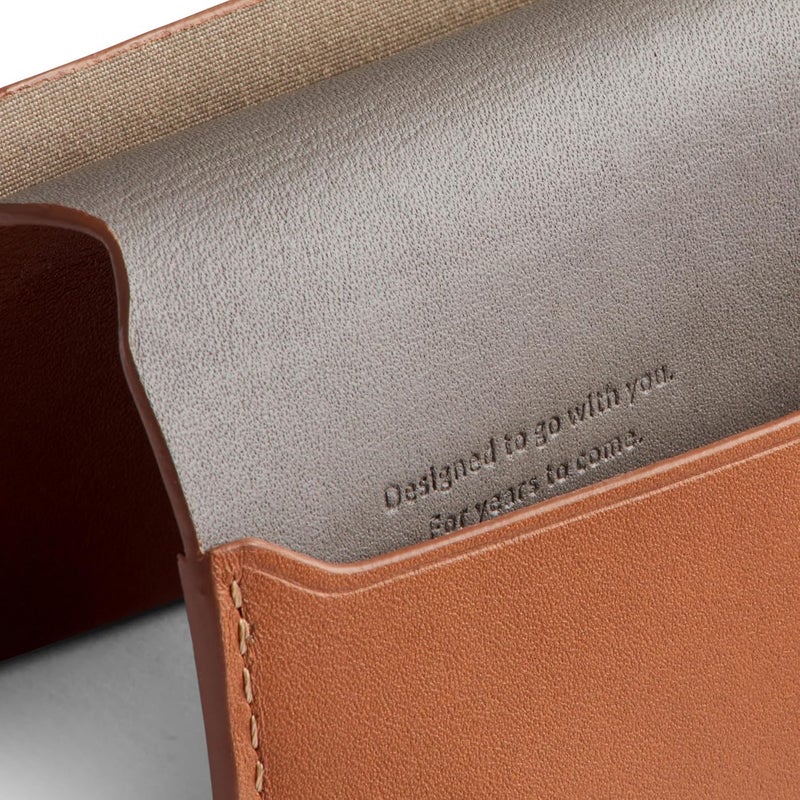 BELLROY Under Cover (slimline leather card wallet/holder with card storage, quick access slot, plus space for folded bills) - Caramel - Image 5