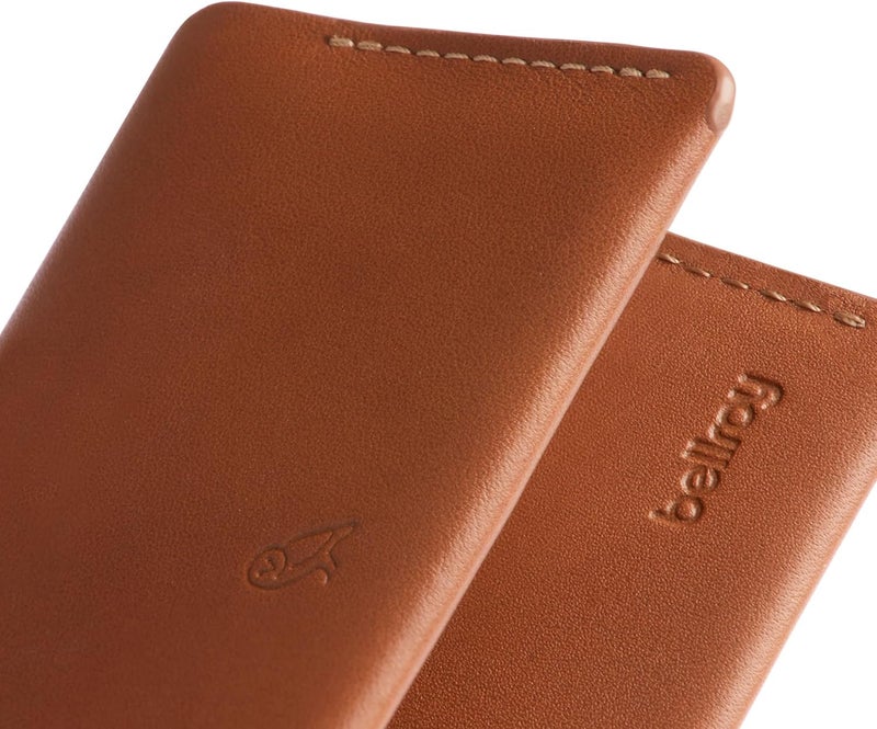BELLROY Under Cover (slimline leather card wallet/holder with card storage, quick access slot, plus space for folded bills) - Caramel - Image 3