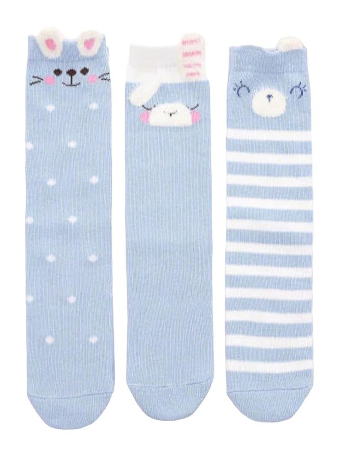 SYGA Baby Spring And Autumn Combed Cotton Long Tube Knee-High Baby Socks Autumn And Winter Suitable Age for 9M - 24M - Image 1