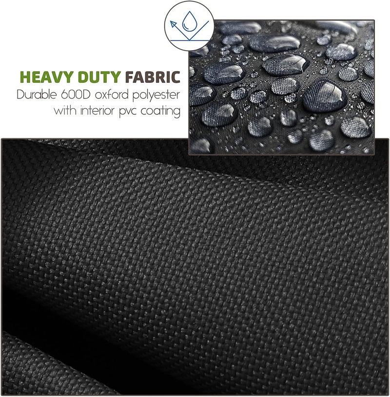 Nestl BBQ Grill Cover, Heavy Duty Grill Covers - Waterproof Gas Grill Covers, Durable UV & Fade Resistant Barbecue Grill Cover with Front Zipper Pocket - 72 Inch, Black - Image 5