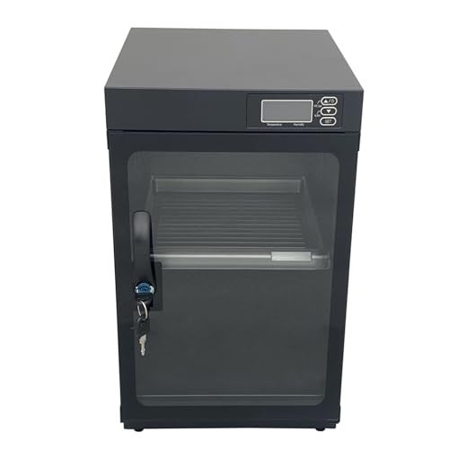 INTBUYING Camera Dry Cabinet 30L Electronic Dry Cabinet for Camera Lens Storage with Lock 2 Layers Intelligent Temperature Humidity LED Screen Noiseless - Image 1