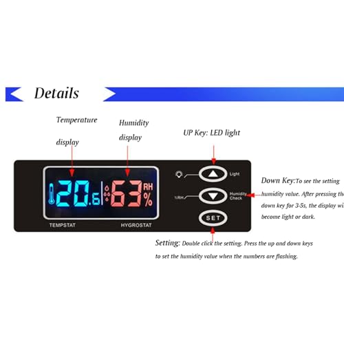 INTBUYING Camera Dry Cabinet 30L Electronic Dry Cabinet for Camera Lens Storage with Lock 2 Layers Intelligent Temperature Humidity LED Screen Noiseless - Image 4