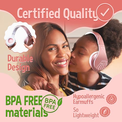 PowerLocus Kids Headphones Over-Ear, Bluetooth Wireless Headphones for Kids,with Microphone, Safe 85DB Volume Limited, Foldable with Carry Case, Audio Cable, Micro SD mode for Online Classes,PC,Phones - Image 3