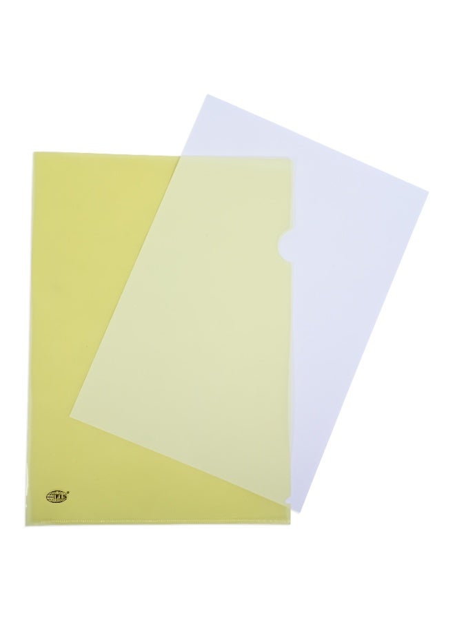 FIS Clear Folder, Size A4(210x297mm), Thickness 0.15mm, Plastic, Box of 100 Pieces, Transparent Yellow Color-FSCIE310YL/100 - Image 4