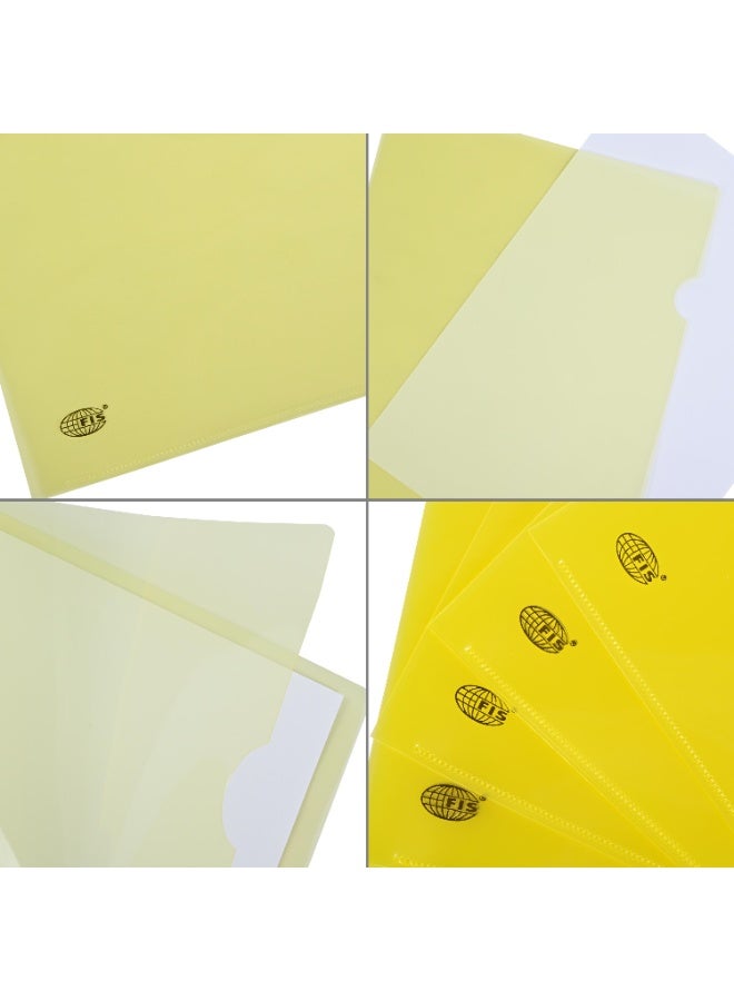 FIS Clear Folder, Size A4(210x297mm), Thickness 0.15mm, Plastic, Box of 100 Pieces, Transparent Yellow Color-FSCIE310YL/100 - Image 5