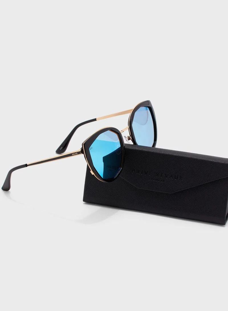 PRIVÉ REVAUX The Artist Geometric Sunglasses