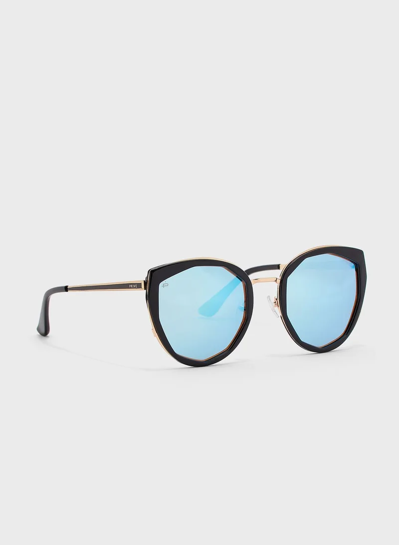 PRIVÉ REVAUX The Artist Geometric Sunglasses
