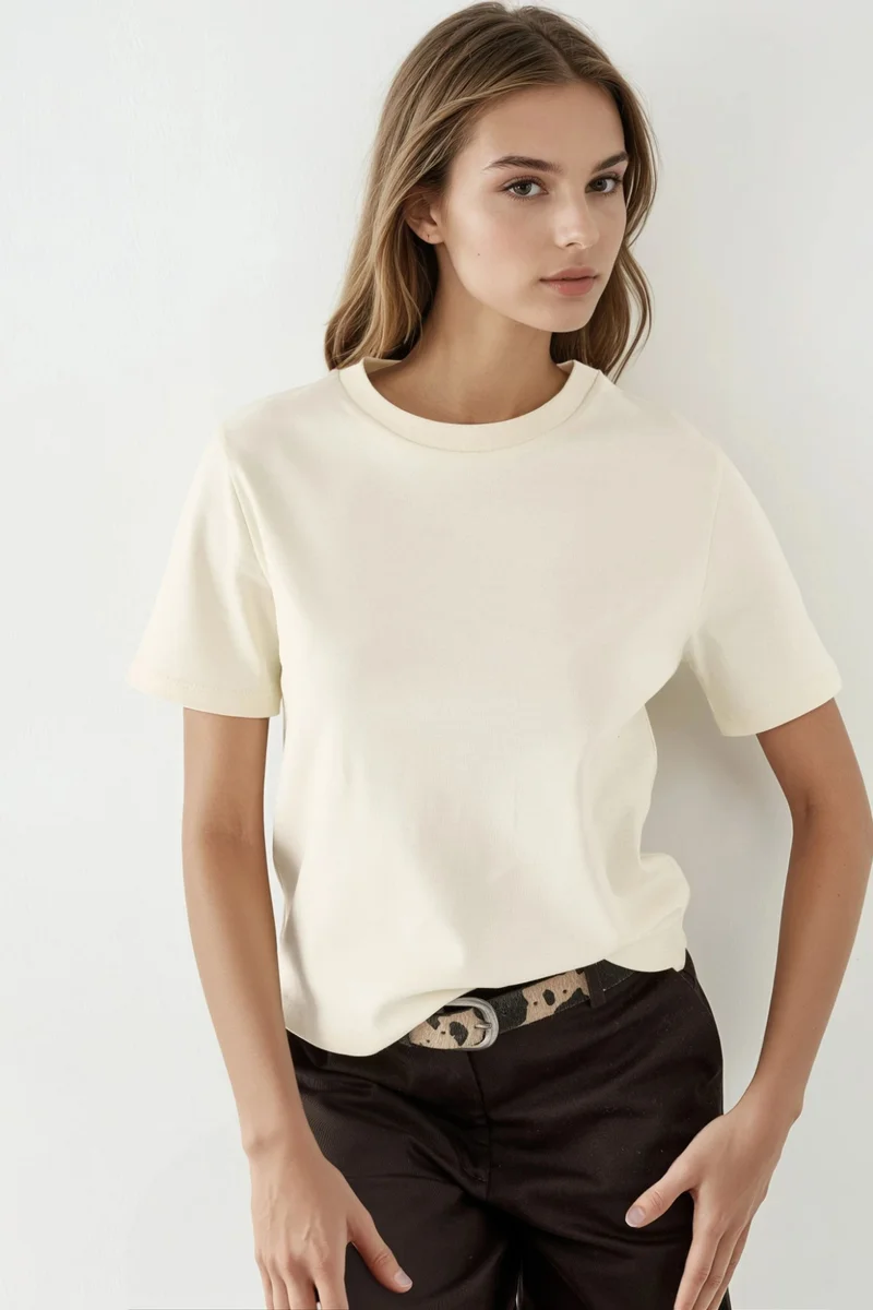 BUSEM Crew Neck Cotton T-Shirt