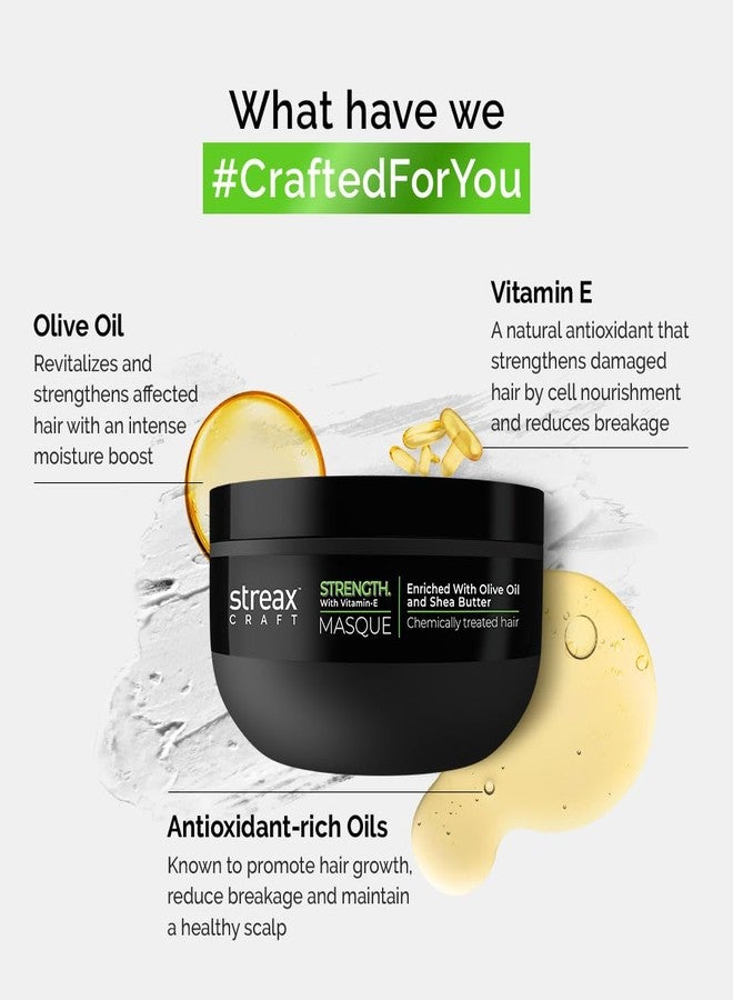 ستريكس قناع ستريكس كرافت سترينث، 200 مل | قناع للشعر للنساء | سبا للشعر المعالج كيميائياً | معزز بفيتامين هـ | غني بزيت الزيتون وزبدة الشيا - Image 4