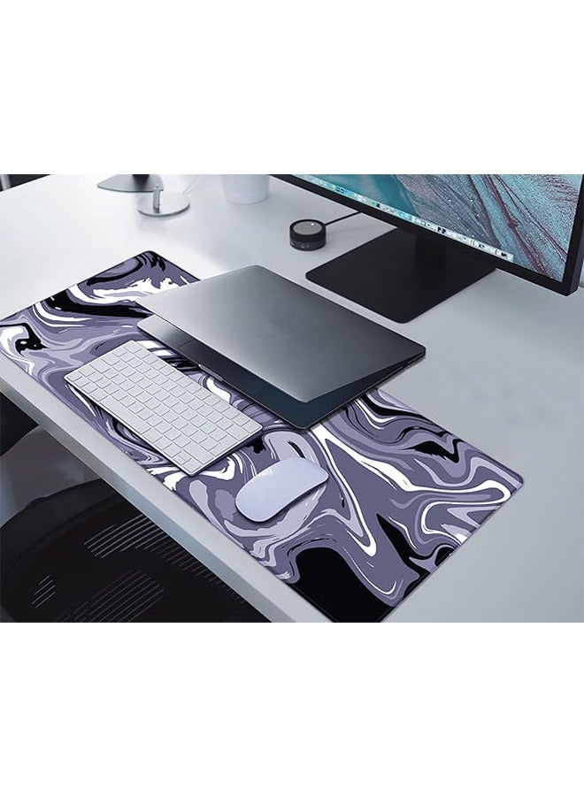 Large Gaming Mouse Pad,Anti-Skid Mousepad Large Keyboard Mouse Pad Desk Mat with Stitched Edges (800x300mm, Grey/Black) - Image 5