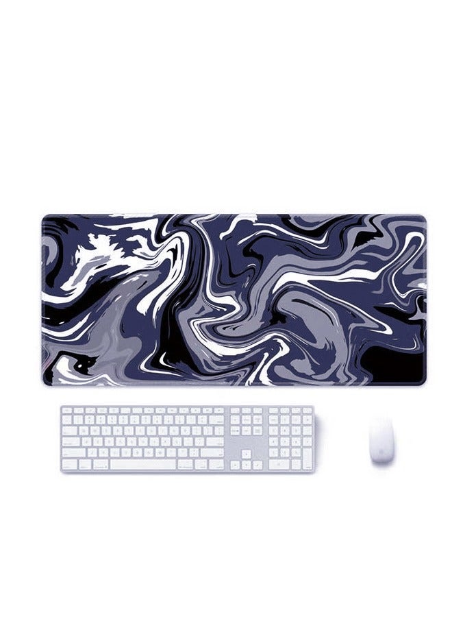Large Gaming Mouse Pad,Anti-Skid Mousepad Large Keyboard Mouse Pad Desk Mat with Stitched Edges (800x300mm, Grey/Black) - Image 2