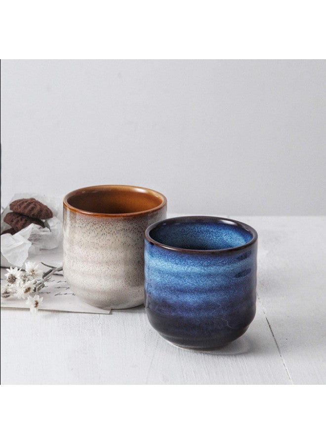 Lxuwbd Japanese style ceramic tea set, tea cup, coffee cup, yerba mate set, Ceramic mate cup set of 4 (4 colors) - Image 4