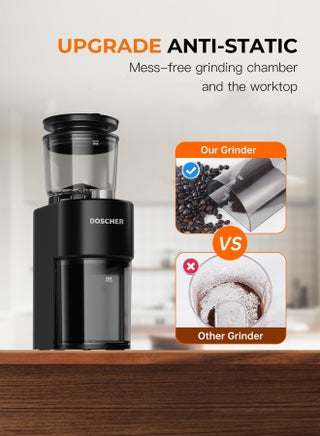 V60 مطحنة قهوة كهربائية بمطحنة مخروطية – 38 إعداد طحن، مؤقت دقيق، تصميم مضاد للكهرباء الساكنة – مثالية للإسبريسو، التنقيط، التحضير اليدوي، الكولد برو، والفرنش بريس - view 3