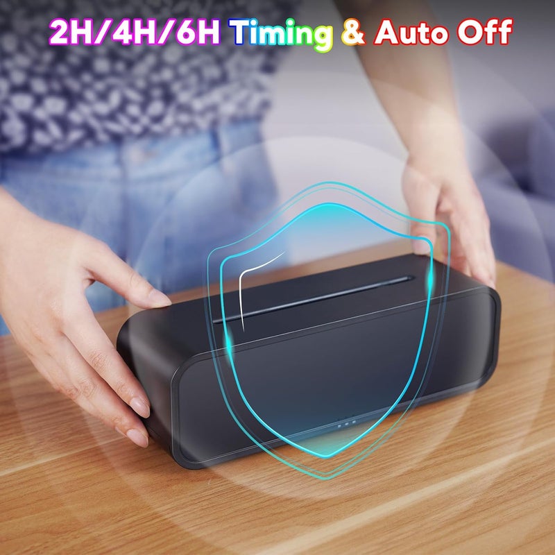 SENMUL Eseential Oil Diffuser, 250ml Flame Oil Diffuser - Aromatherapy Humidifier, Sound Activated Flame Effect, Rainbow Flame, Music Sync, Remote Control - Perfect for Bedroom Home Office Yoga (Black) - Image 5