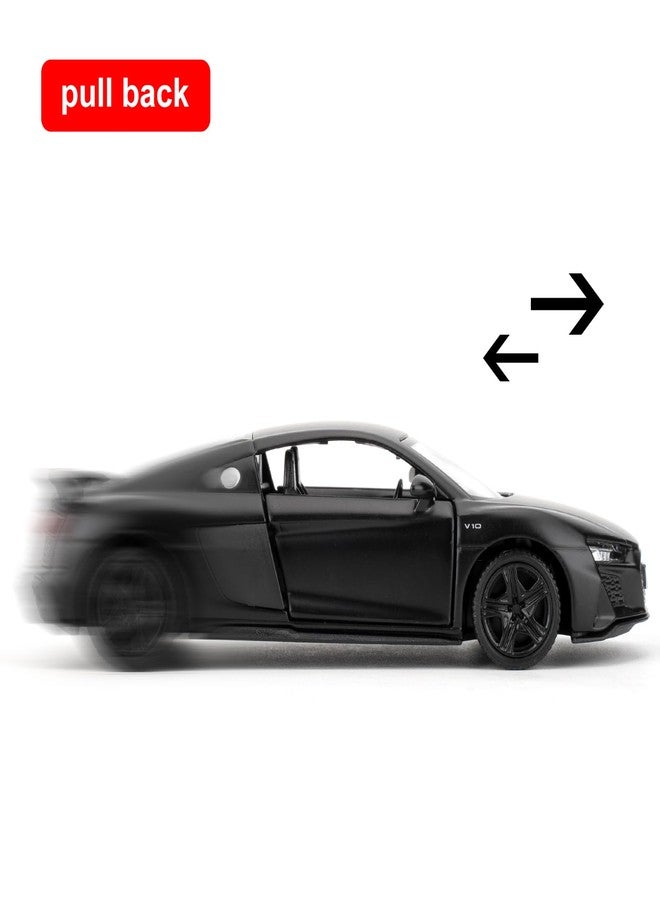 RMZ City 1:36 Scale Audi R8 Toy Car, Diecast Pull Back Model Car, Doors Open, Collection Kids Toy for Aged 3 and up, Gift Black - Image 3