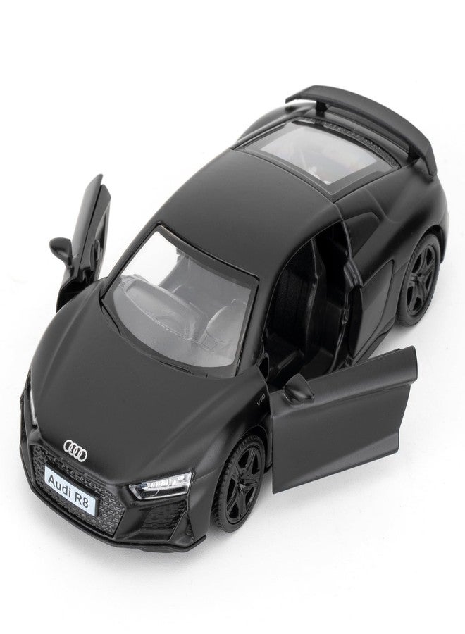 RMZ City 1:36 Scale Audi R8 Toy Car, Diecast Pull Back Model Car, Doors Open, Collection Kids Toy for Aged 3 and up, Gift Black - Image 1
