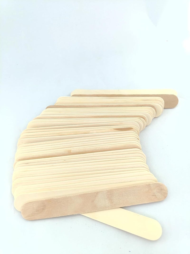 advancedestore Big Size Craft Making ice Cream Sticks Wooden Popsicle SticksPack of 100pcssize2x14cm - Image 3