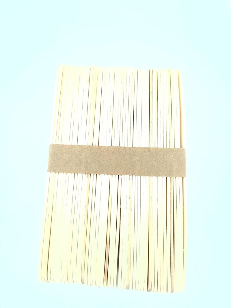 advancedestore Big Size Craft Making ice Cream Sticks Wooden Popsicle SticksPack of 100pcssize2x14cm - Image 1