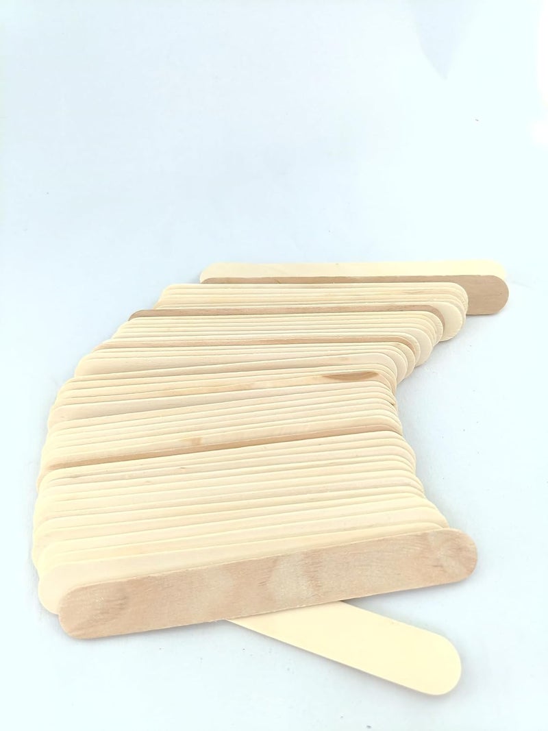 advancedestore Big Size Craft Making ice Cream Sticks Wooden Popsicle SticksPack of 100pcssize2x14cm - Image 2