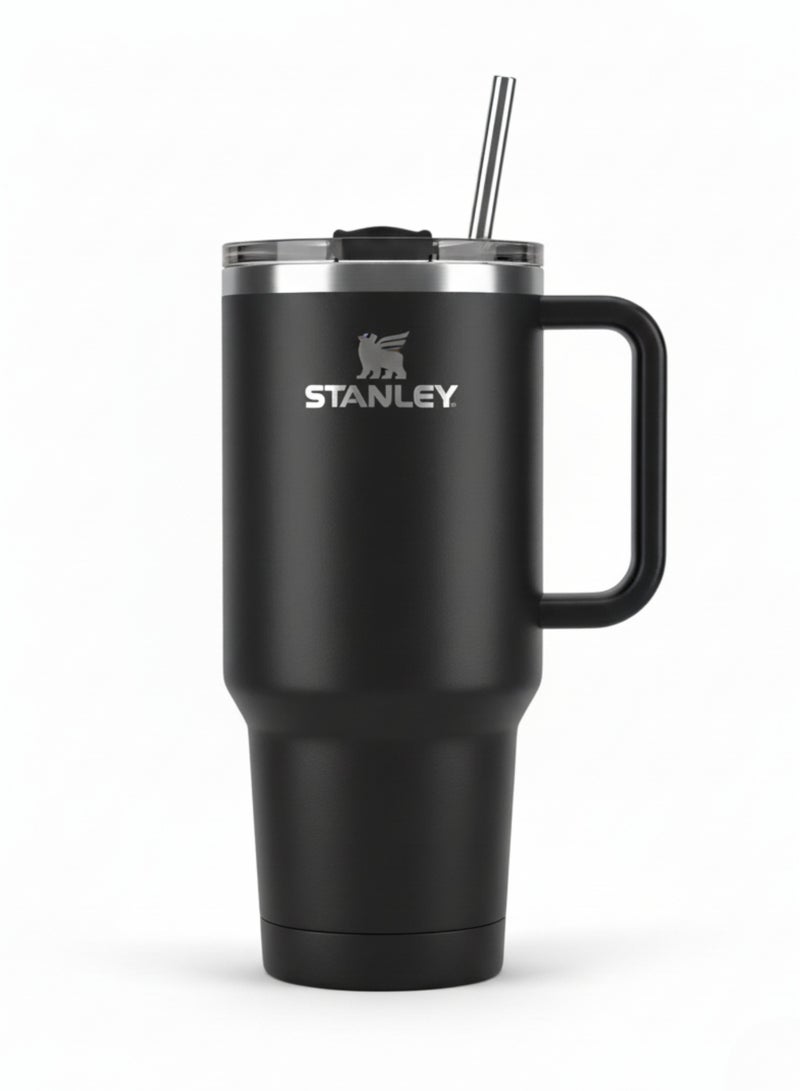 Stanley 40oz Stainless Steel Tumbler with Handle & Straw | Triple-Position Lid | Vacuum Insulated Travel Mug | BPA-Free 304 Steel | Hot & Cold Drink Flask - Image 1