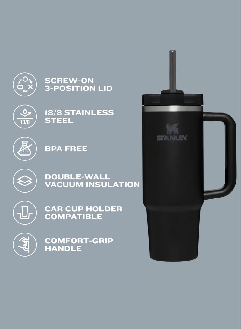 Stanley 40oz Stainless Steel Tumbler with Handle & Straw | Triple-Position Lid | Vacuum Insulated Travel Mug | BPA-Free 304 Steel | Hot & Cold Drink Flask - Image 4