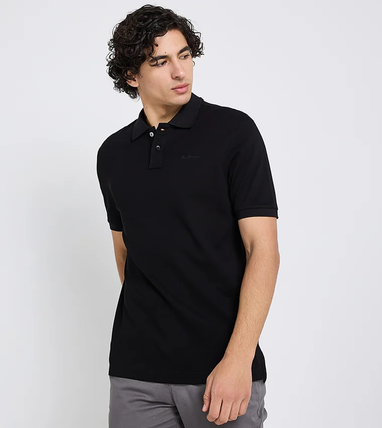 بين شيرمان Ben Sherman Men's Short Sleeve Solid Polo Tees