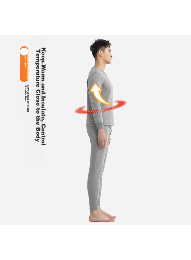 Your Sun Yiershuang Autumn And Winter Thermal Underwear Set, Men's Round Neck Autumn Top And Pants, 550 Grams - Image 1
