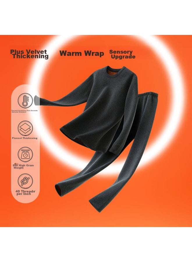 Your Sun Yiershuang Autumn And Winter Thermal Underwear Set, Men's Round Neck Autumn Top And Pants, 550 Grams - Image 3