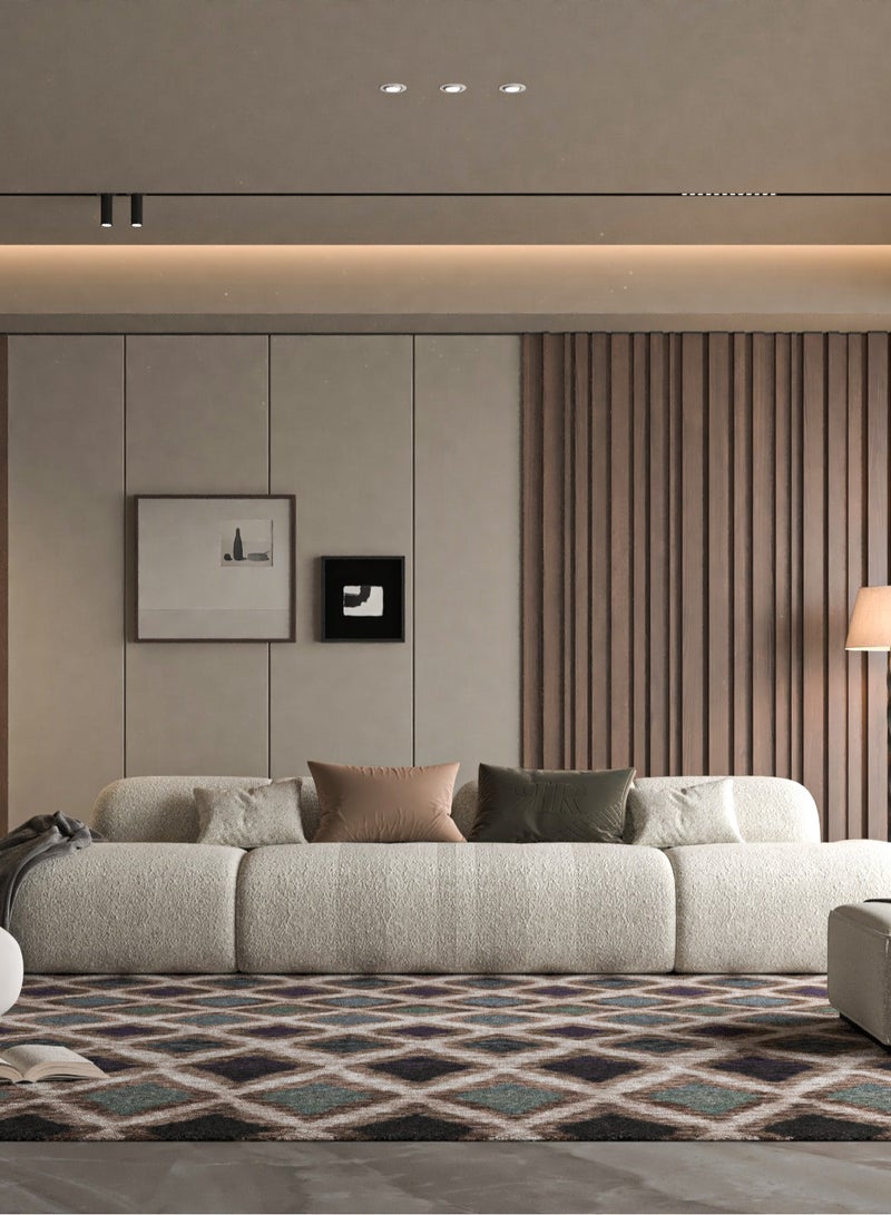 لوفت سانفورد، سجادات غرفة المعيشة على الطراز الحديث، سجادات أرضية ناعمة، سجاد، وسائد أريكة غير قابلة للانزلاق، سجادات غرفة المعيشة القابلة للغسل، مقاس 160 × 235 سم، متعدد الألوان - 5570-NQ2-N - Image 2