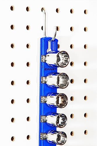 Ernst Manufacturing 8-Inch Socket Organizer with 9 3/8-Inch Twist Lock Clips, Blue (8408-Blue-3/8) - Image 2