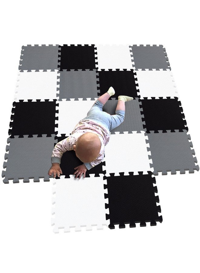 MQIAOHAM 18 Pieces Puzzle Play Mats Soft Baby Play Mat Kids Interlocking Foam Floor Tiles Toddlers Carpet Playmats G301018 101104112 - Image 1