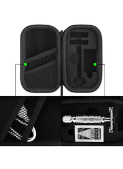 Linkidea Linkidea Hard Shell Safety Razor Travel Case, Shaving Kit Storage Box for Long/Short Handled Razor, Razor Blade and Attachments, Compatible with Merkur, Vikings, WEISHI Double Edge Safety Razor  - Image 5