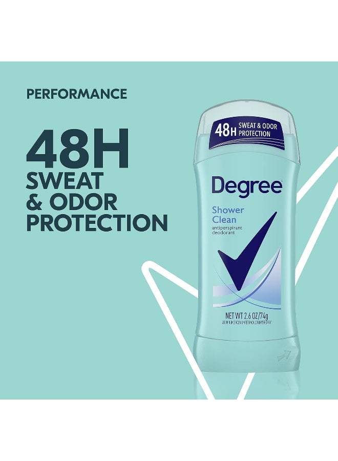 Degree Dry Protection Antiperspirant Deodorant Shower Clean Invisible Solid, 2.6 Ounce (Pack of 6) - Image 5