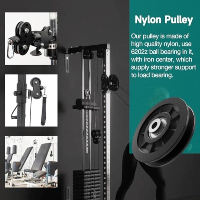 Gym Machine Pulley Wheel 90mm Iron Core Wearproof Nylon Bearing for Cable Machine Part Replacement Home Gym Smith Machine Attachment - Image 4