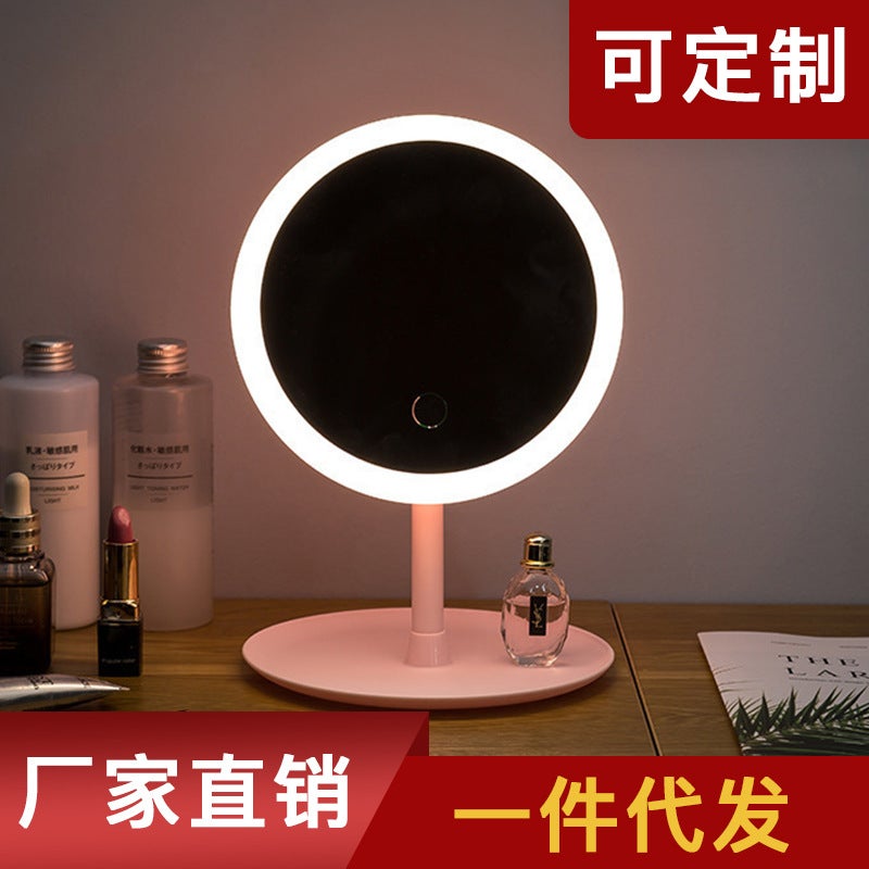 Led Makeup Mirror Trembles Internet Popular Desktop Beauty Mirror With Light Adjustable Fill Light With Light Box Generation Hair - Image 2