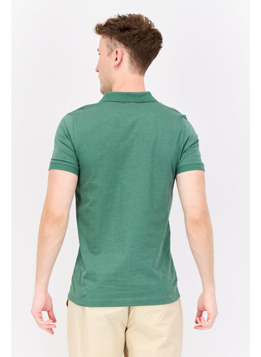 PUMA Men Slim Fit Short Sleeve Training Polo Shirt, Green  - Image 2