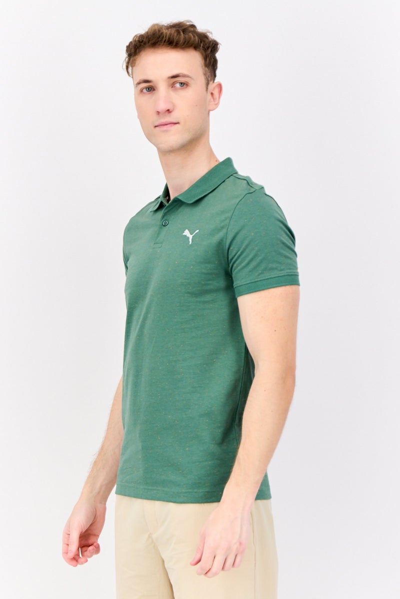 PUMA Men Slim Fit Short Sleeve Training Polo Shirt, Green - Image 4