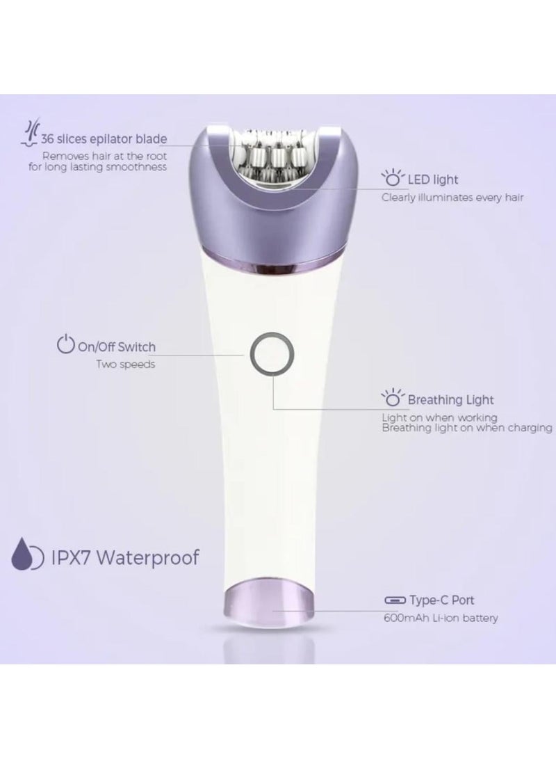 Denx Multifunctional DENX DX1377 Hair Removal & Skin Care Device – Epilator, Facial Shaver, Callus Remover & More - Image 2