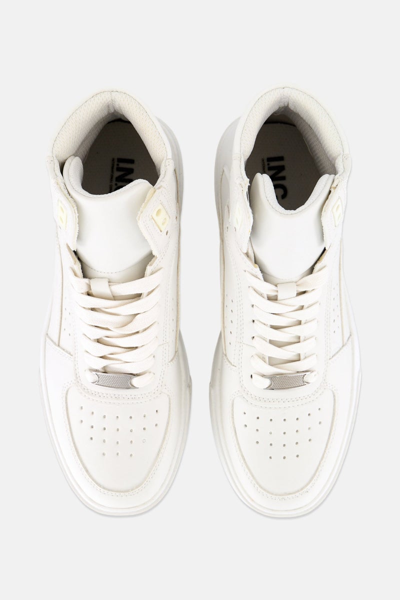 INC Men Keanu High Cut Lace Up Shoes, White - Image 2