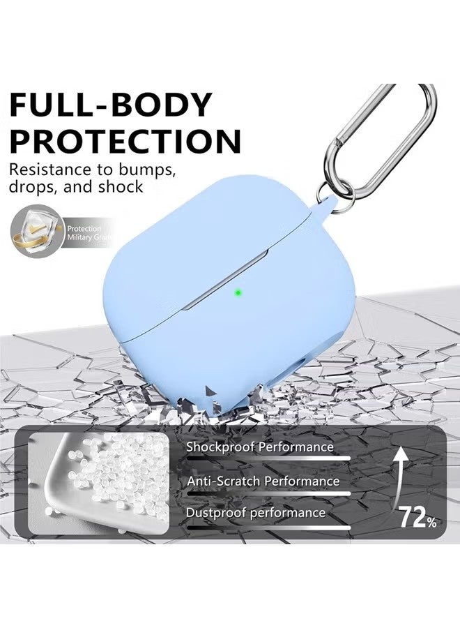 Samsung Galaxy Buds 3 / Buds 3 Pro Protective Case Cover with Cleaner Kit – Soft Silicone with Carabiner - Image 4