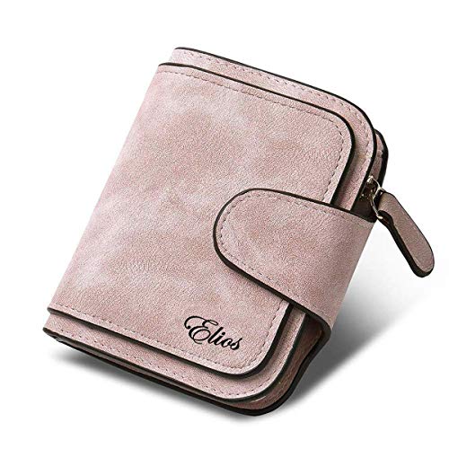 Elios Compact Soft PU Leather Ladies Small Pocket Wallet RFID Blocking | Credit Card Holder |Organizer |Purse |Wallet for Women and Girls with 6 Card Slots (Pink) - Image 1